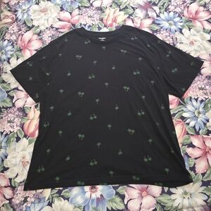 Black and Green Palm Tree Print Men's Old Navy Shirt